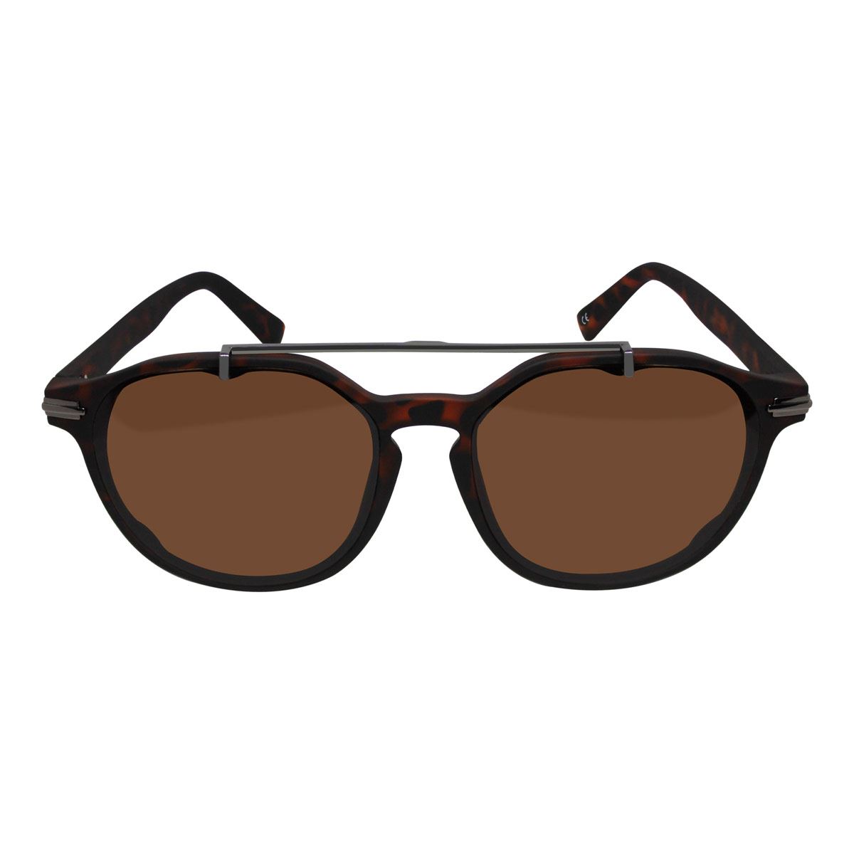 Lentes De Sol Redondos Pasta Carey Micas Cafés para Hombre Emanuel Ungaro