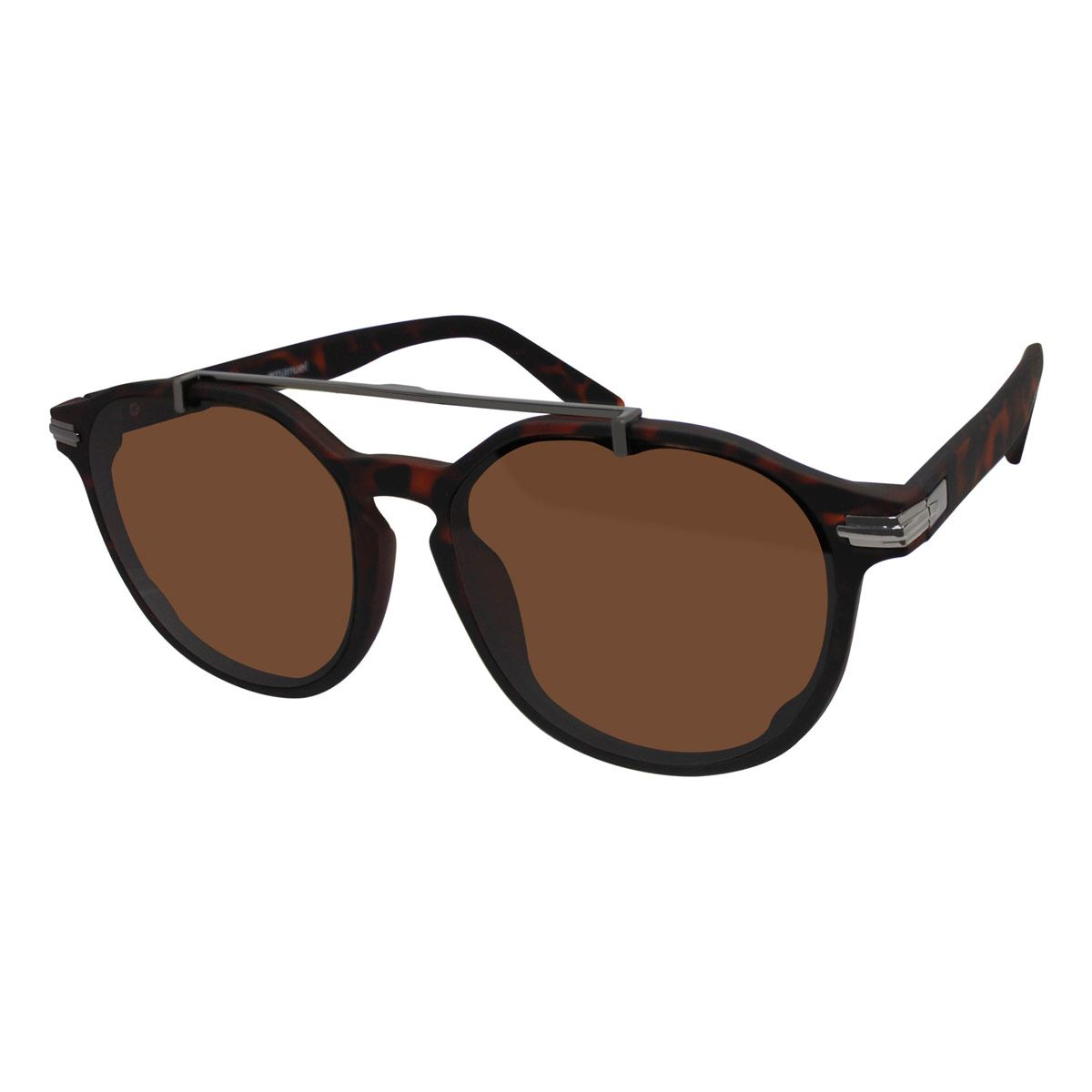 Lentes De Sol Redondos Pasta Carey Micas Cafés para Hombre Emanuel Ungaro