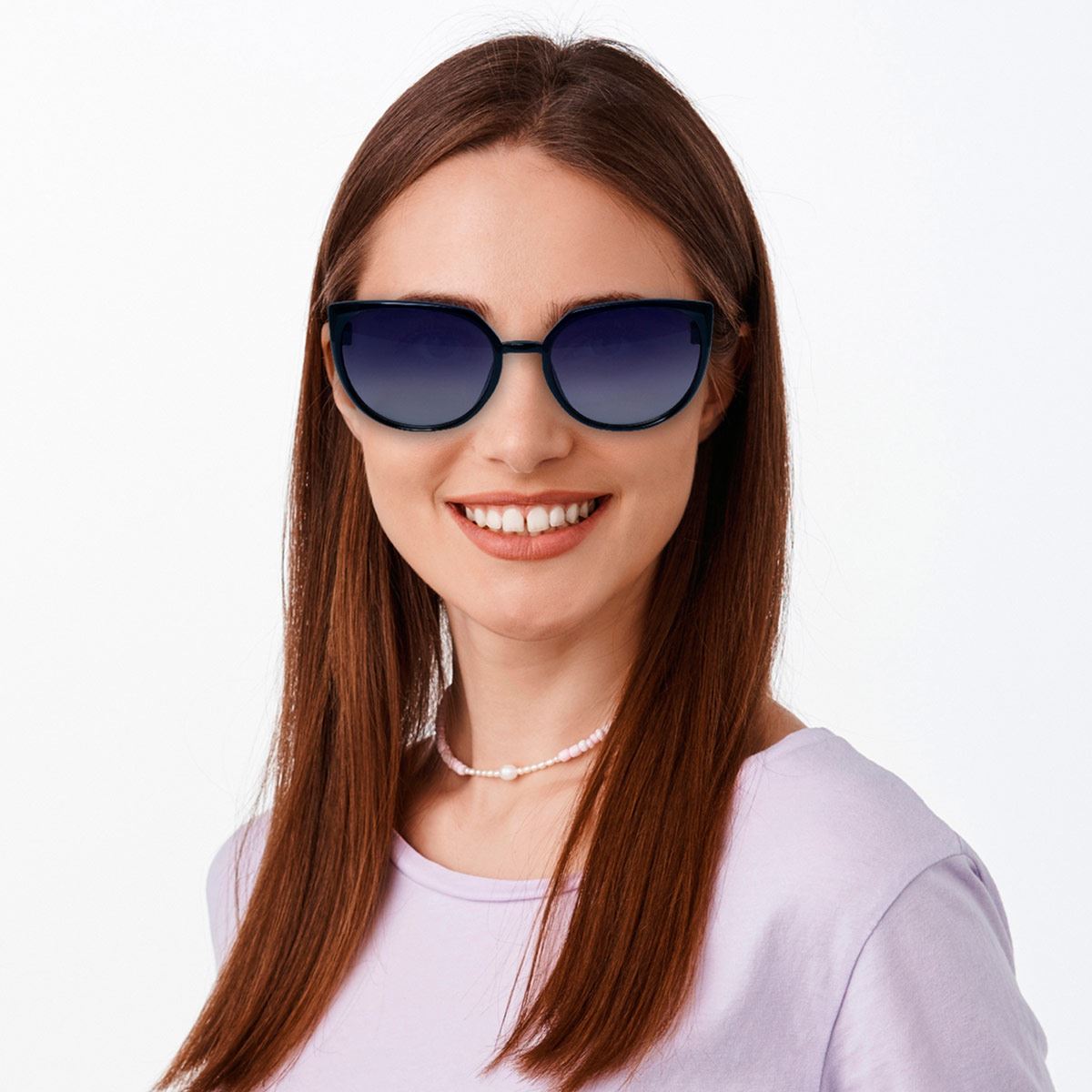 Lentes De Sol Redondos Pasta Negra Metal Dorado Micas Negras para Mujer Emanuel Ungaro