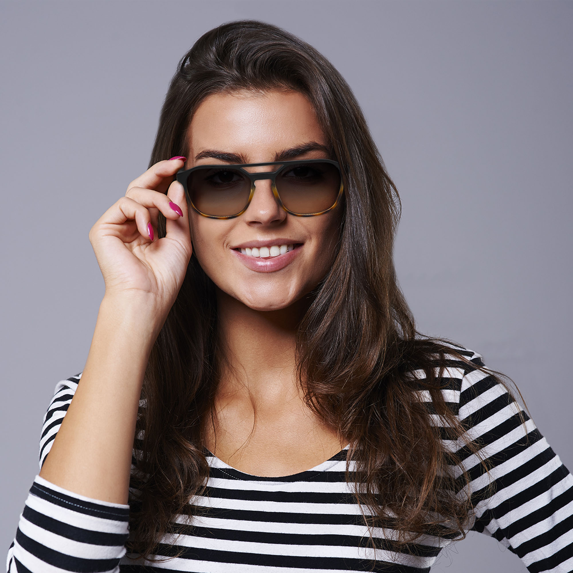 Lentes De Sol Aviadores Pasta Negro-Carey Micas Cafés Unisex Westies