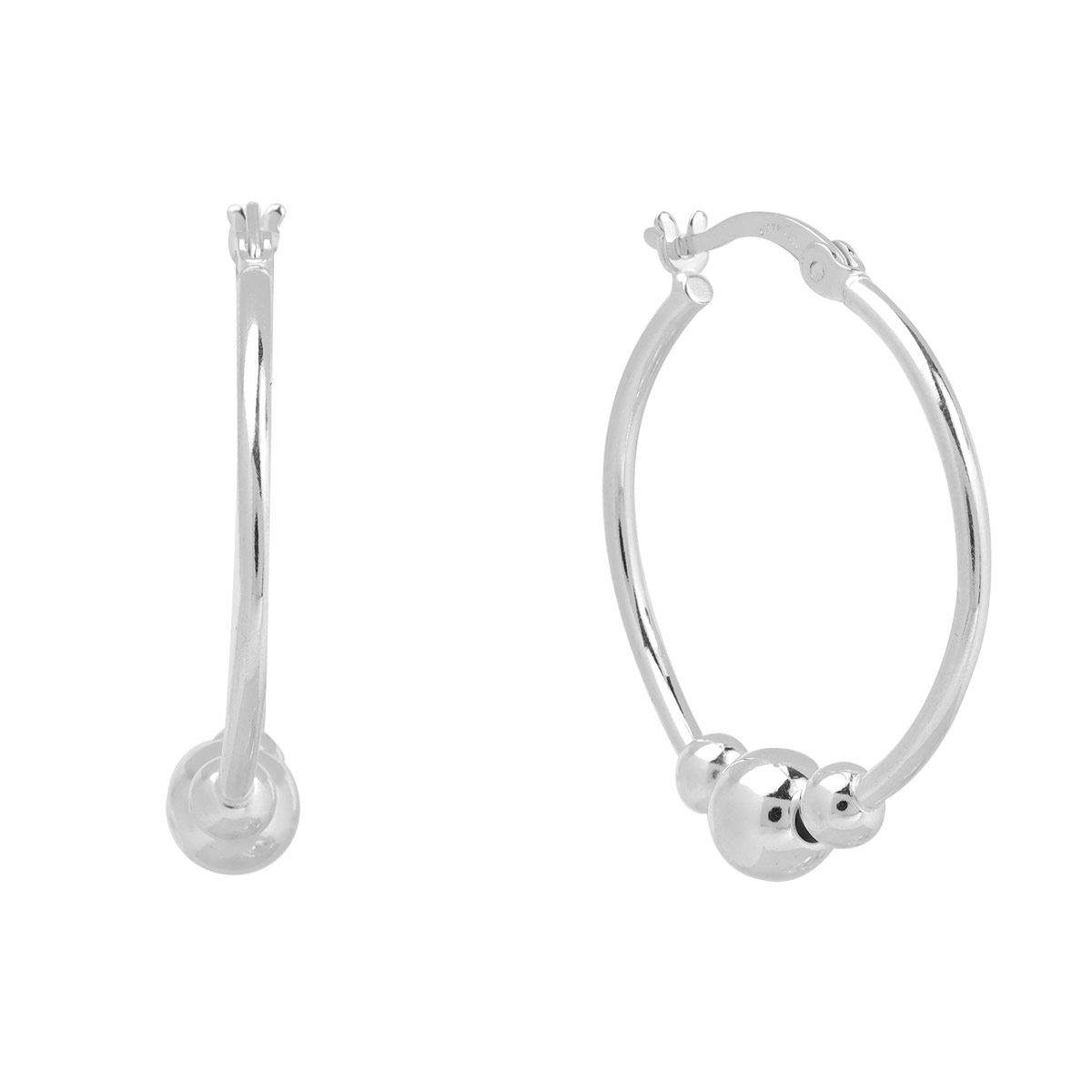 Arracadas Plata .925 con Esferas Villalpando