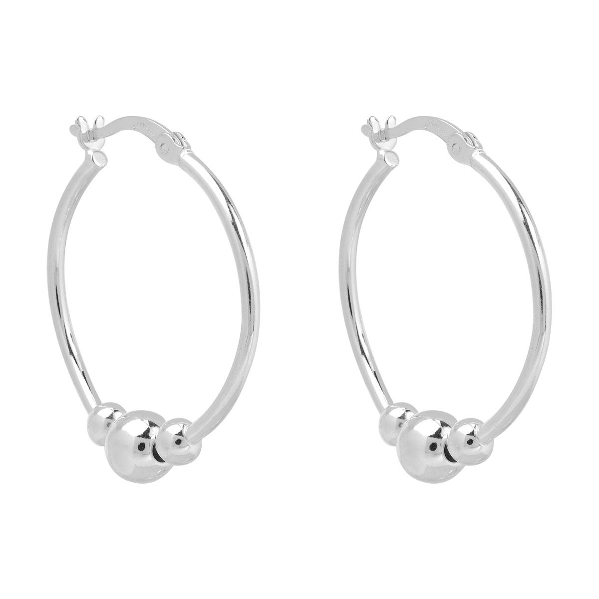 Arracadas Plata .925 con Esferas Villalpando