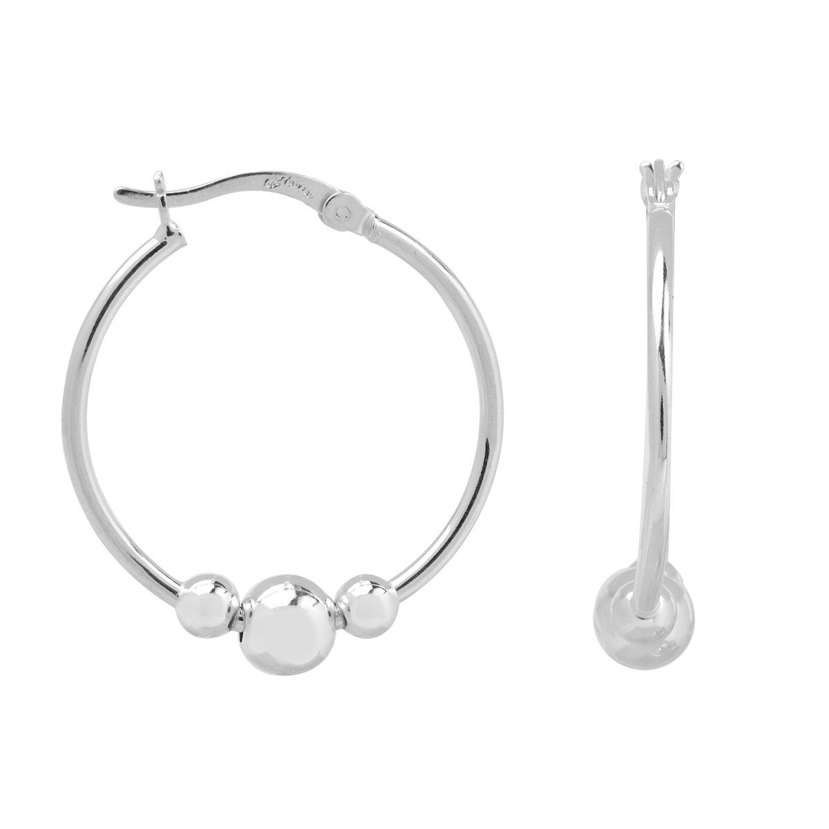 Arracadas Plata .925 con Esferas Villalpando