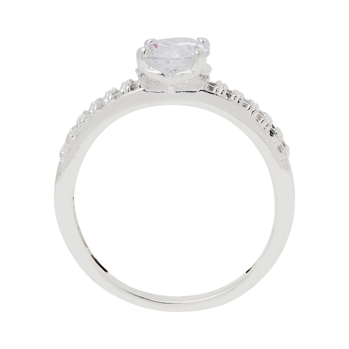 Anillo Plata .925 Doble Línea con Zirconia Villalpando