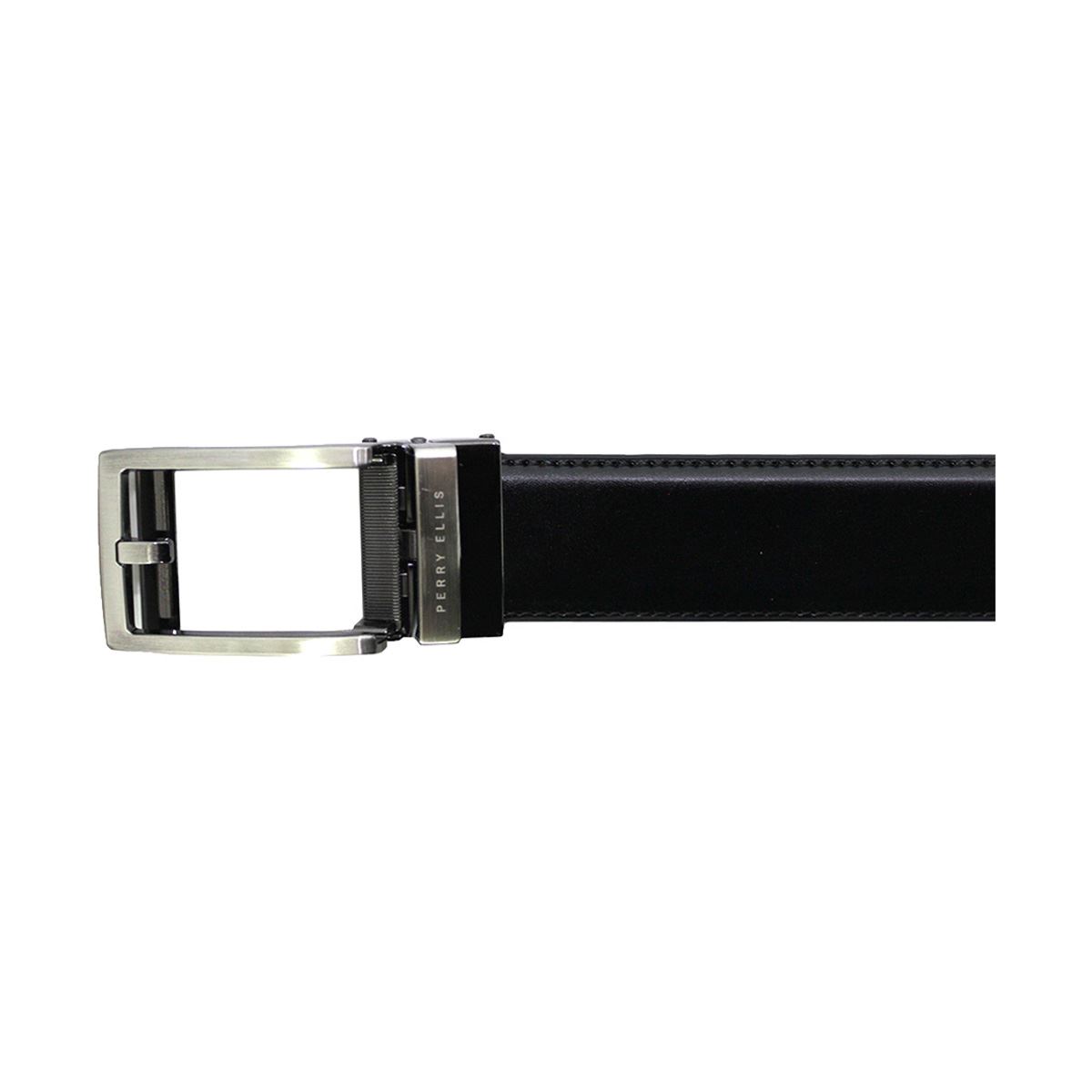 Cinturón Perry Ellis negro texturizado para hombre Cinturón Perry Ellis negro texturizado para hombre