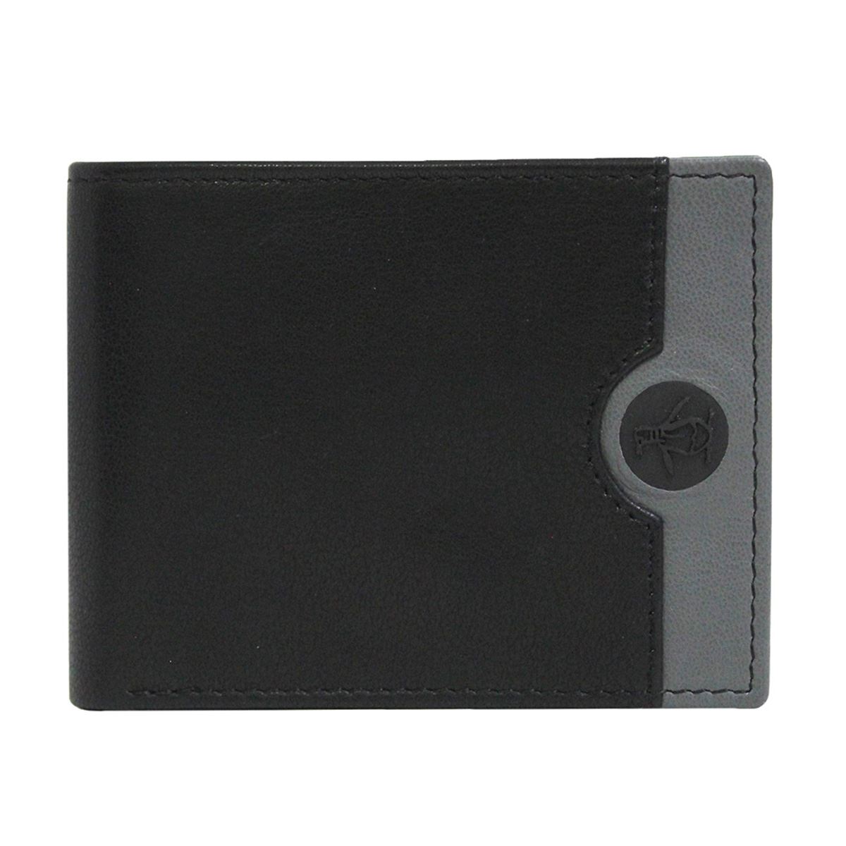 Billetera Original Penguin Bifold Negro con Vino para Hombre