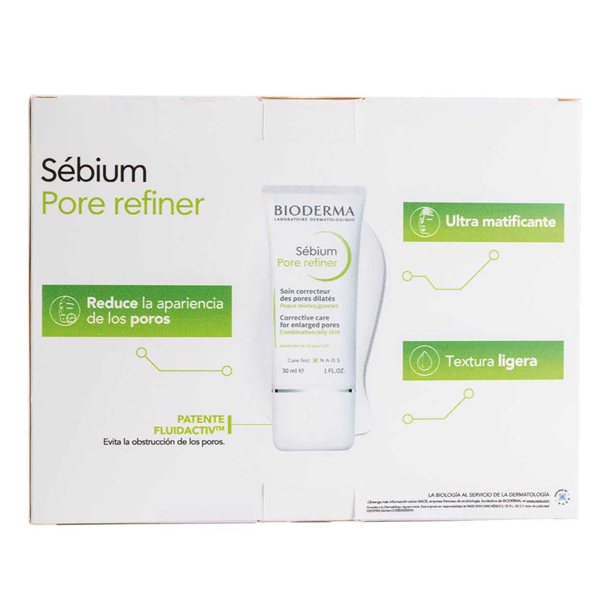 Pack Sébium Pore Refiner 30ml + Mini Sébium H2O 20ml + Mini Sébium Gel moussant actif 8ml + Mini Photoderm Nude Touch 2ml