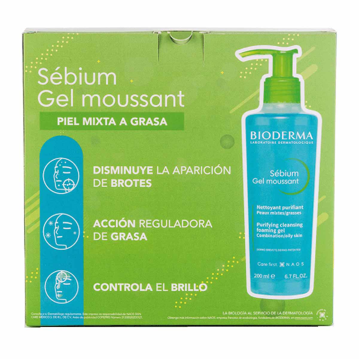 Pack Bioderma Sébium Gel moussant + Sebium Pore refiner + Mini Photoderm Nude Touch Claro