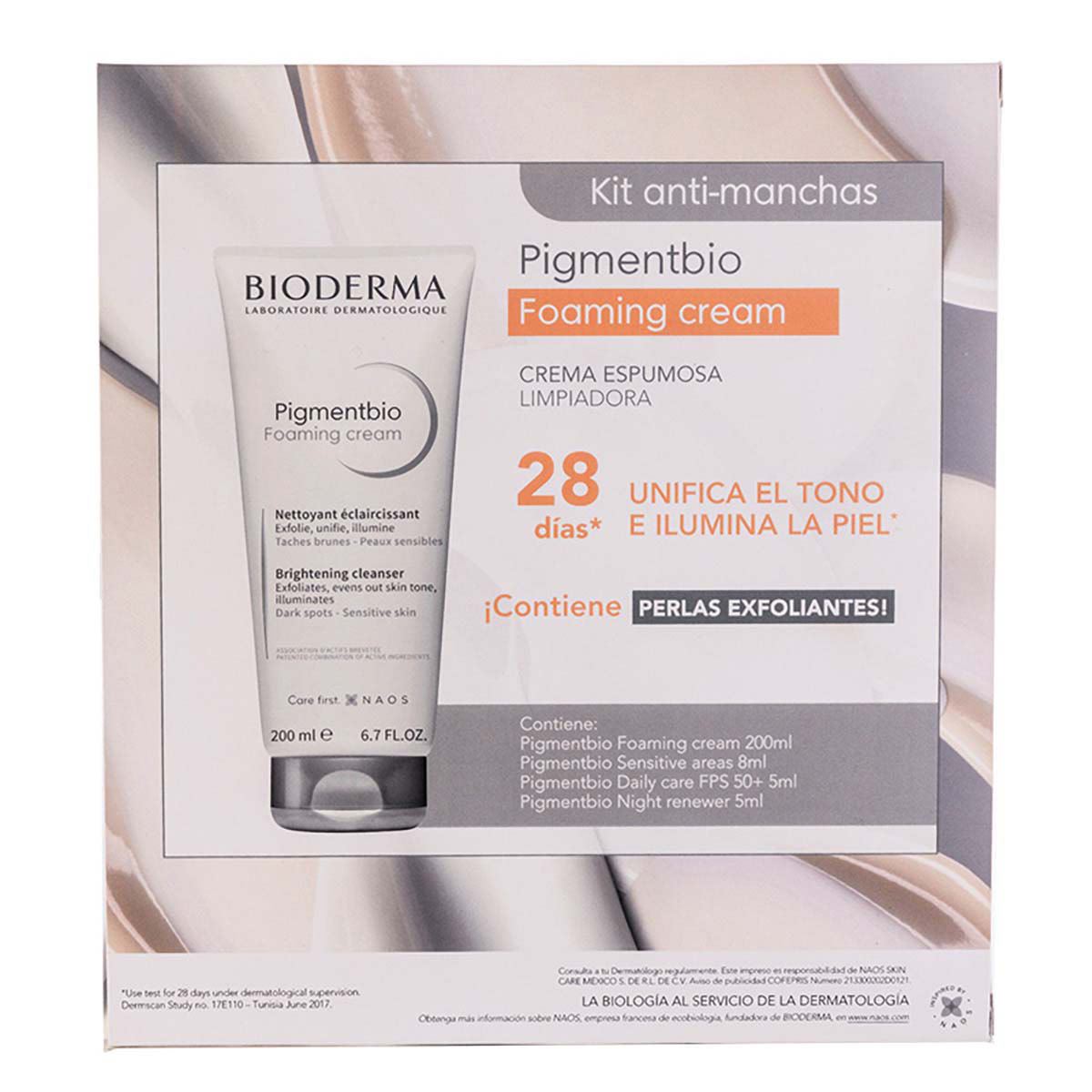 Pack Bioderma Pigmentbio Foaming cream + Mini Night renewer + Mini Sensitive areas + Daily care
