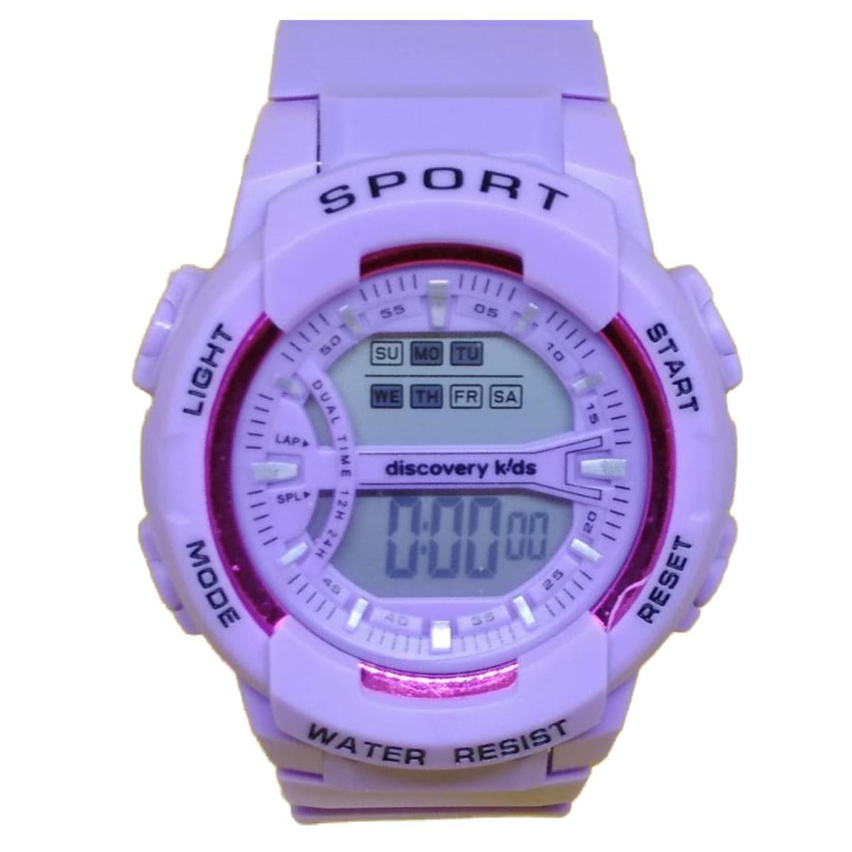 Reloj digital morado shops