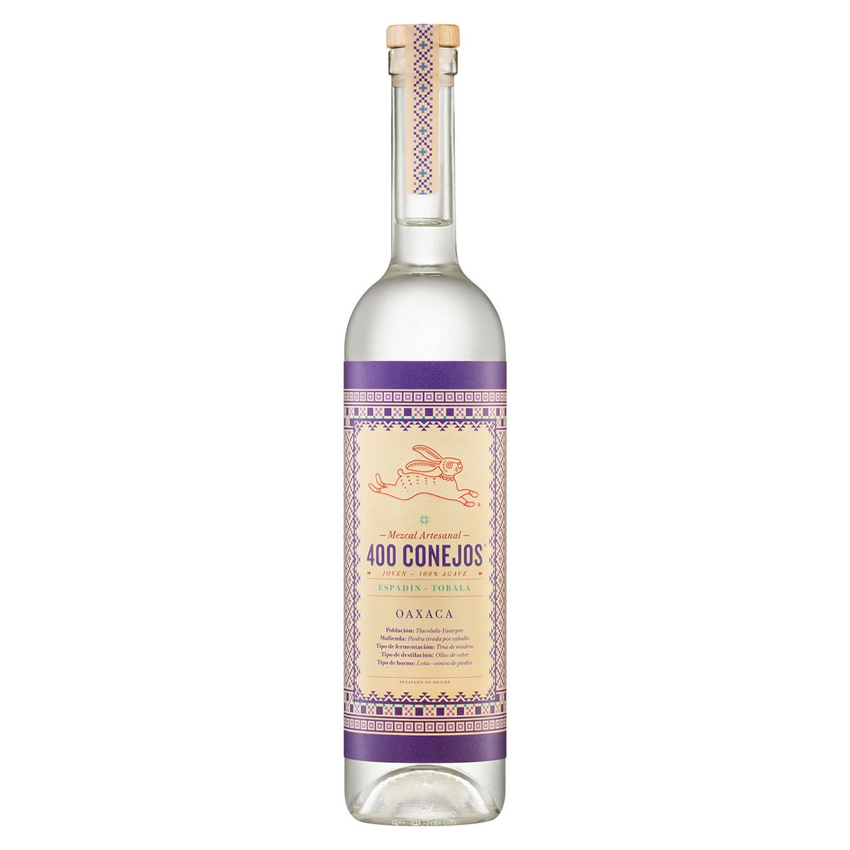 Mezcal 400 Conejos Tobala Joven 750 ml