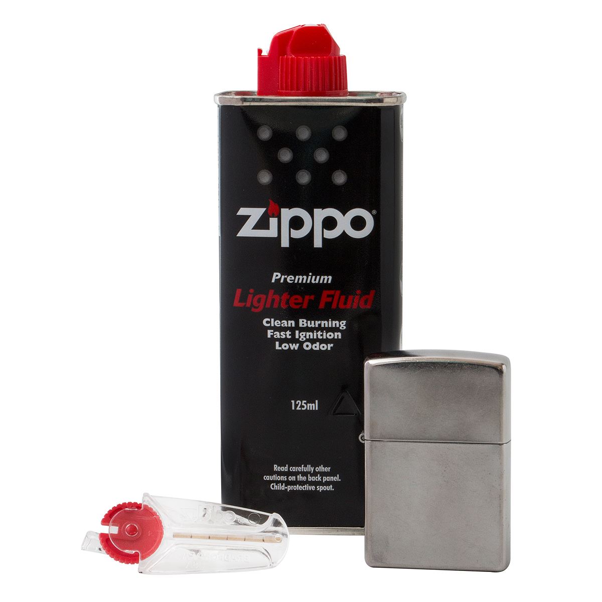 Set Zippo Blister Encendedor&#44; Piedra y Gasolina