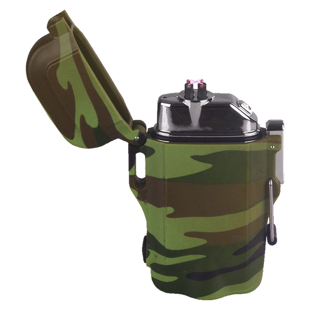 Encendedor de plasma Krypton de caucho verde militar