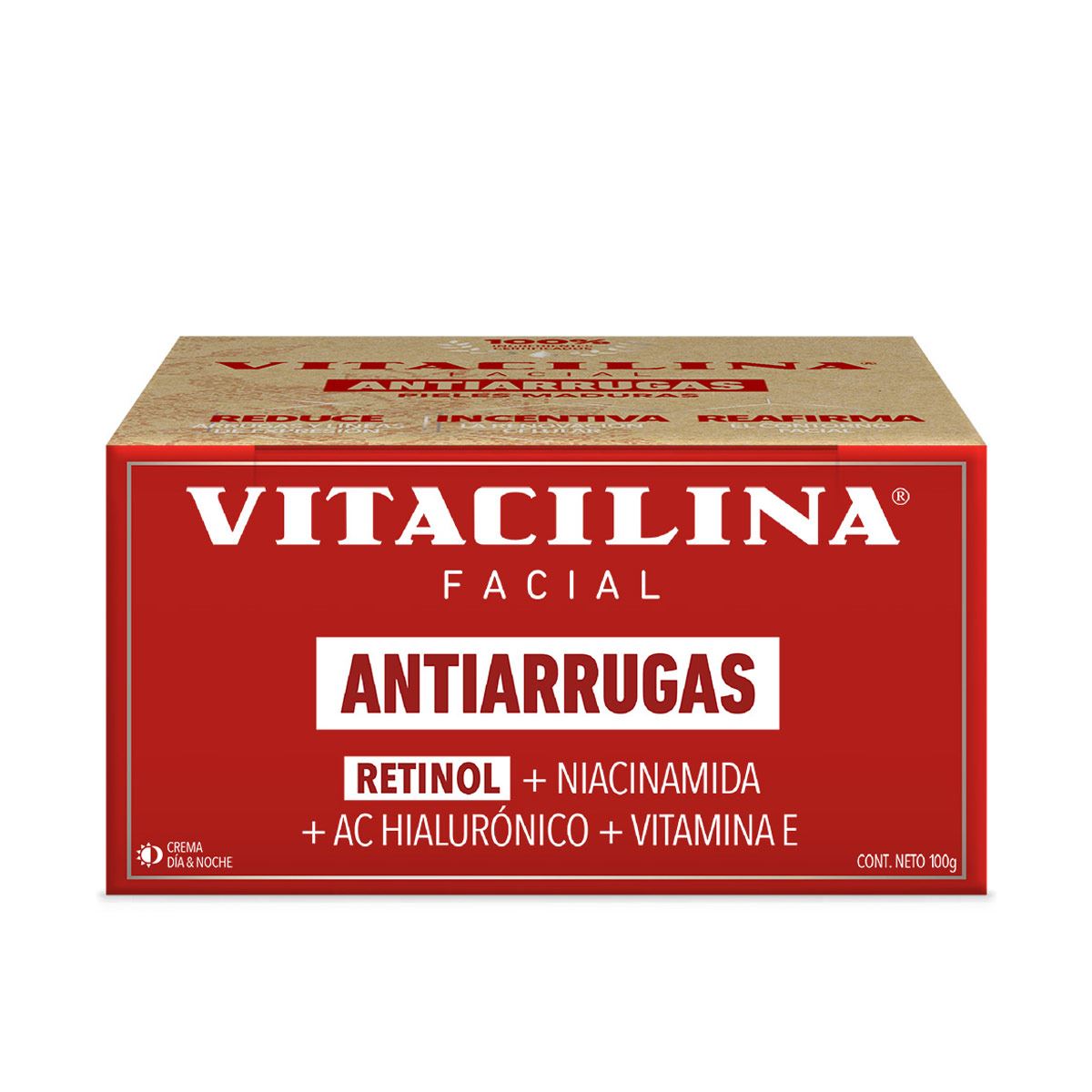 Crema Facial Vitacilina Antiarrugas 100gr