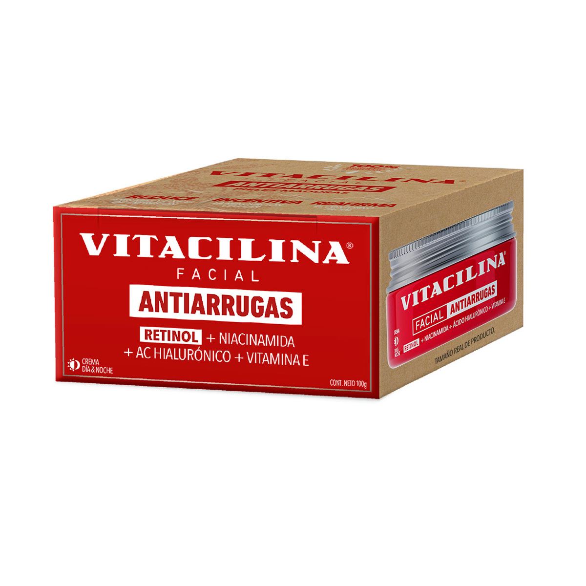 Crema Facial Vitacilina Antiarrugas 100gr