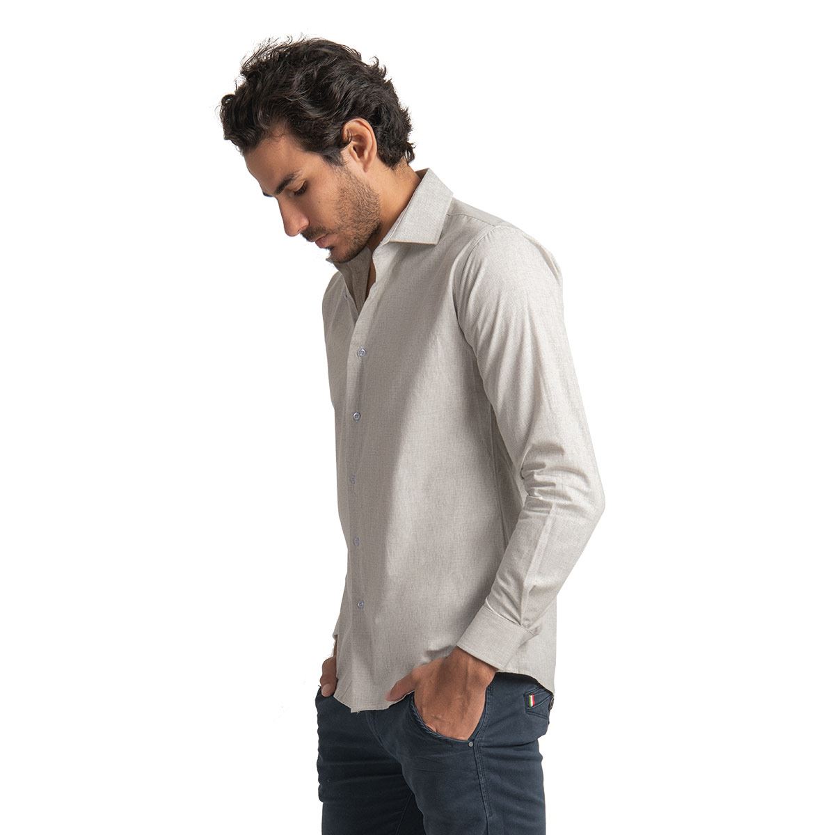 Camisa playera manga larga Blanco CH