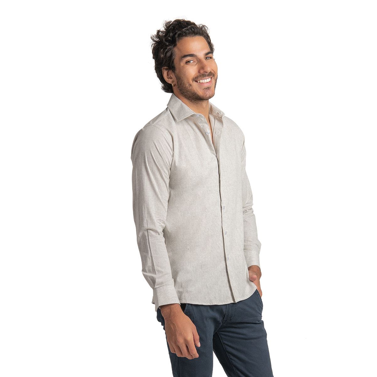 Camisa playera manga larga Blanco CH