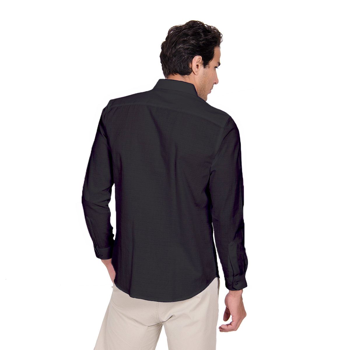 Camisa playera manga larga Negro CH