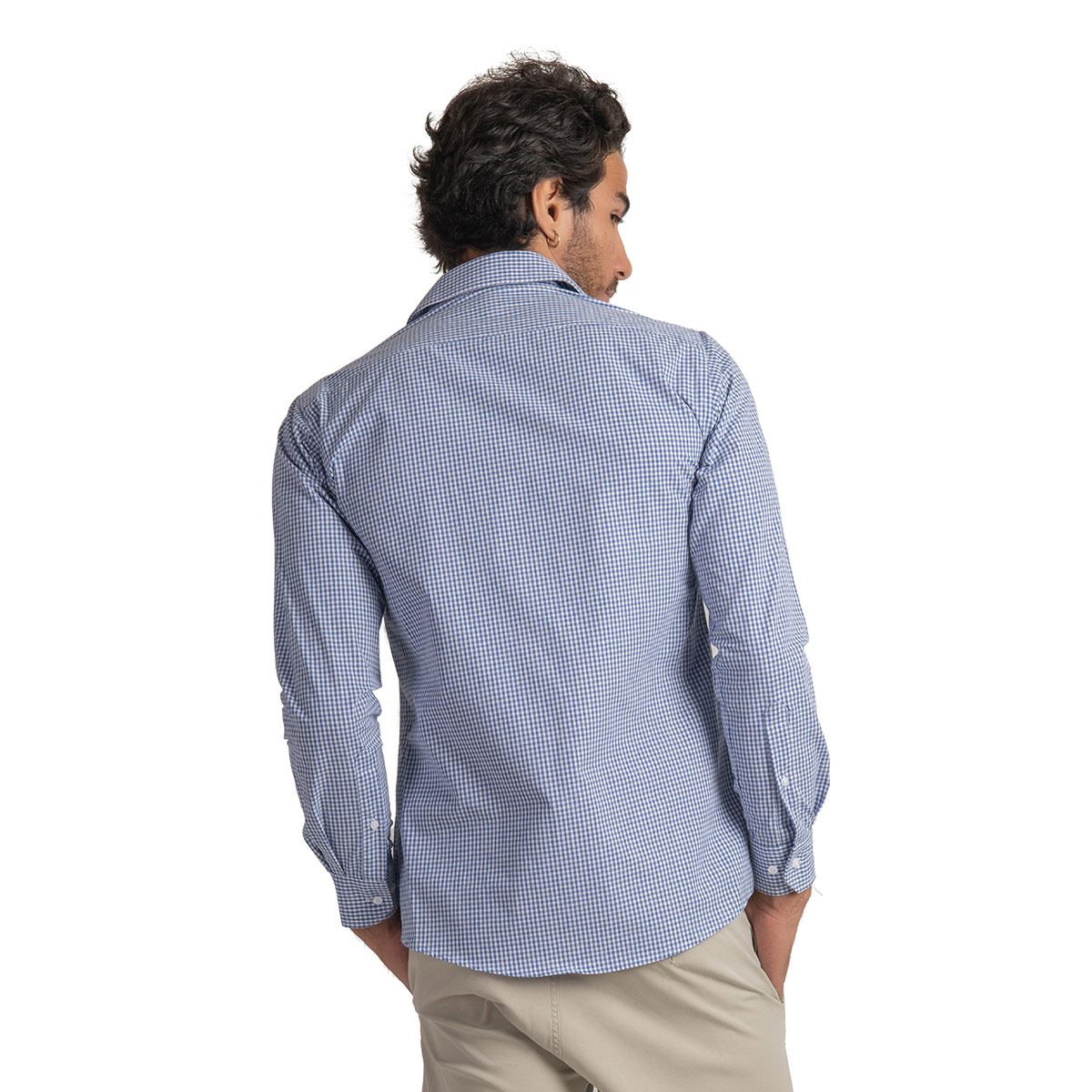 Camisa playera manga larga Azul Claro CH