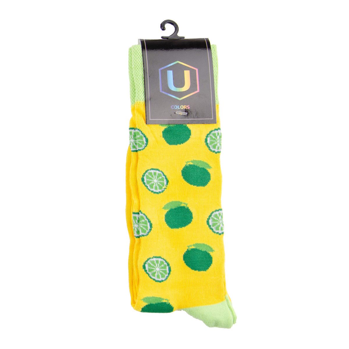Calcetín Fantasía Limón amarillo Único