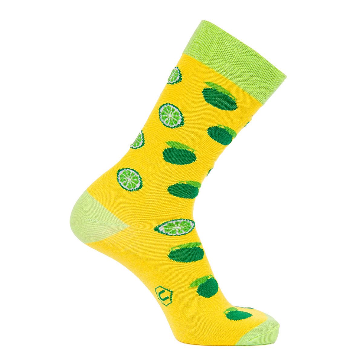 Calcetín Fantasía Limón amarillo Único