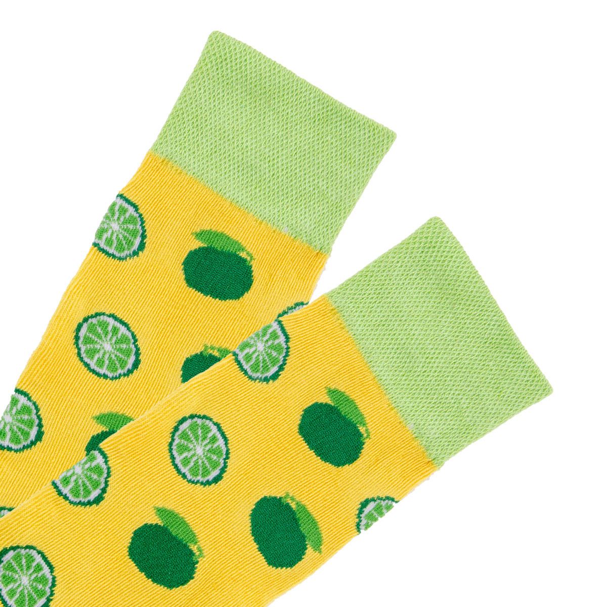 Calcetín Fantasía Limón amarillo Único