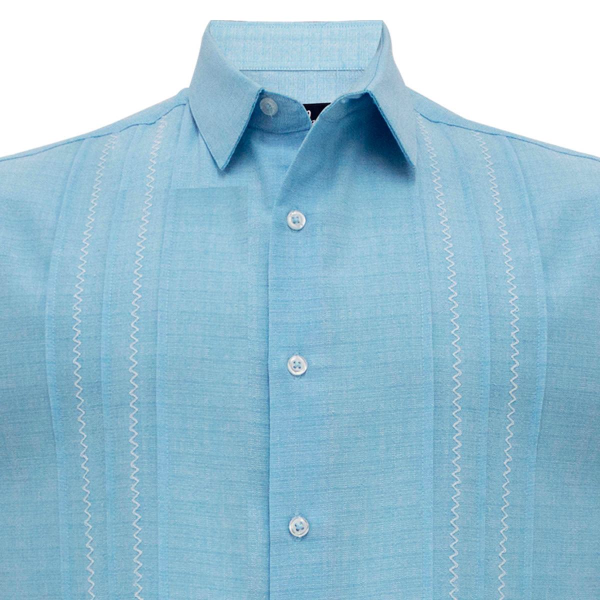 Guayabera manga corta 333ao talla mediana turquesa