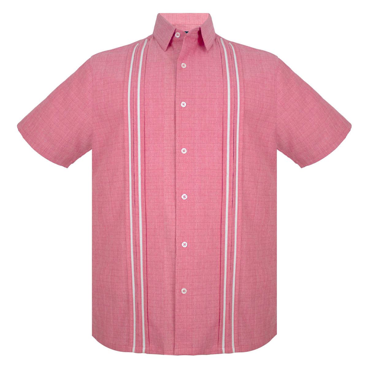 Guayabera manga corta 7145as talla mediana color rojo