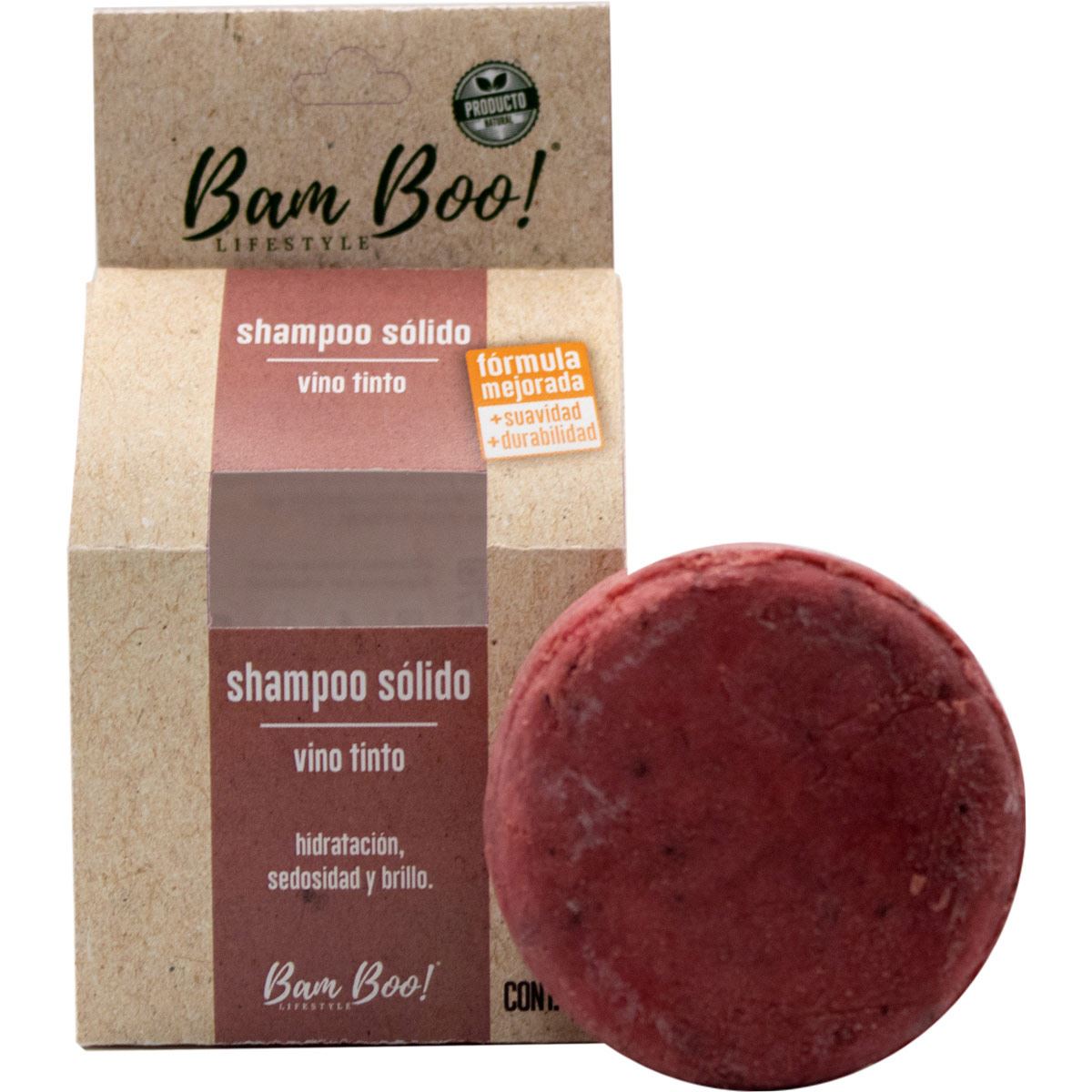 Bamboo! Shampoo Sólido Vino Tinto