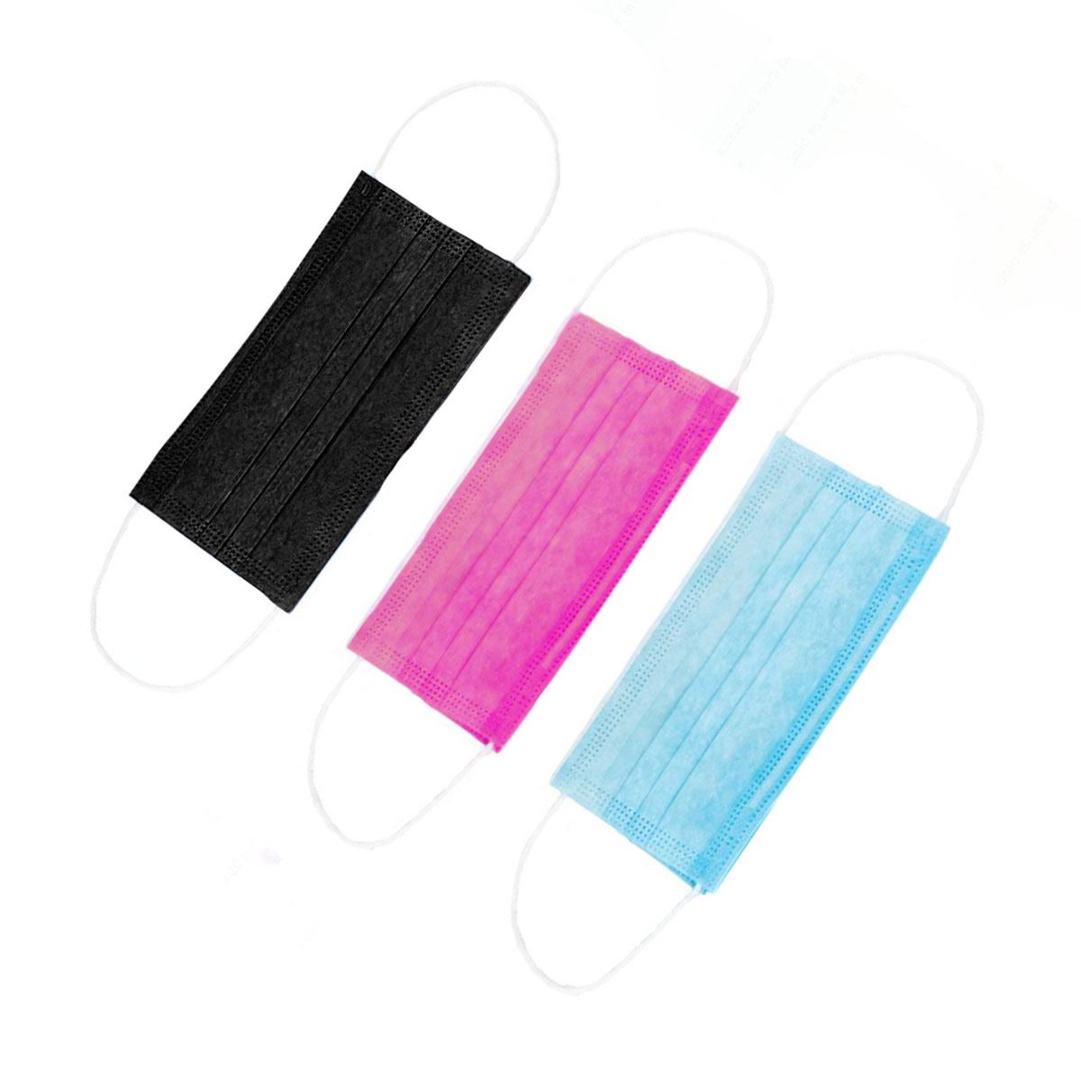 Cubrebocas triczapa 20 azul 20 negro 10 fiusha