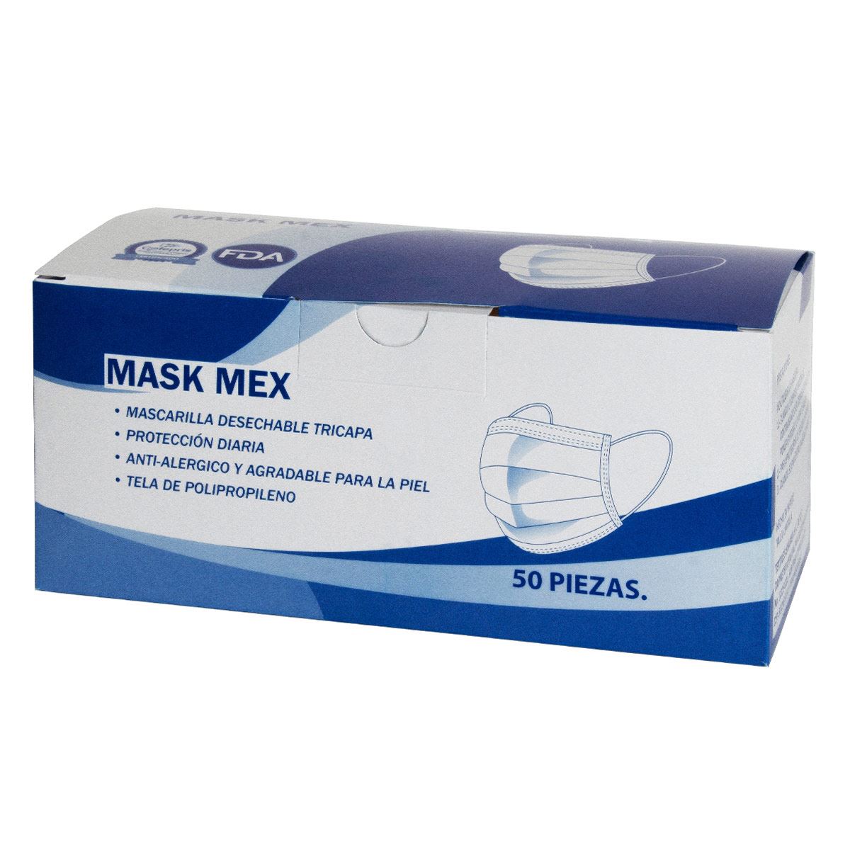 CUBREBOCAS TRIC 5 COL 50 PZS