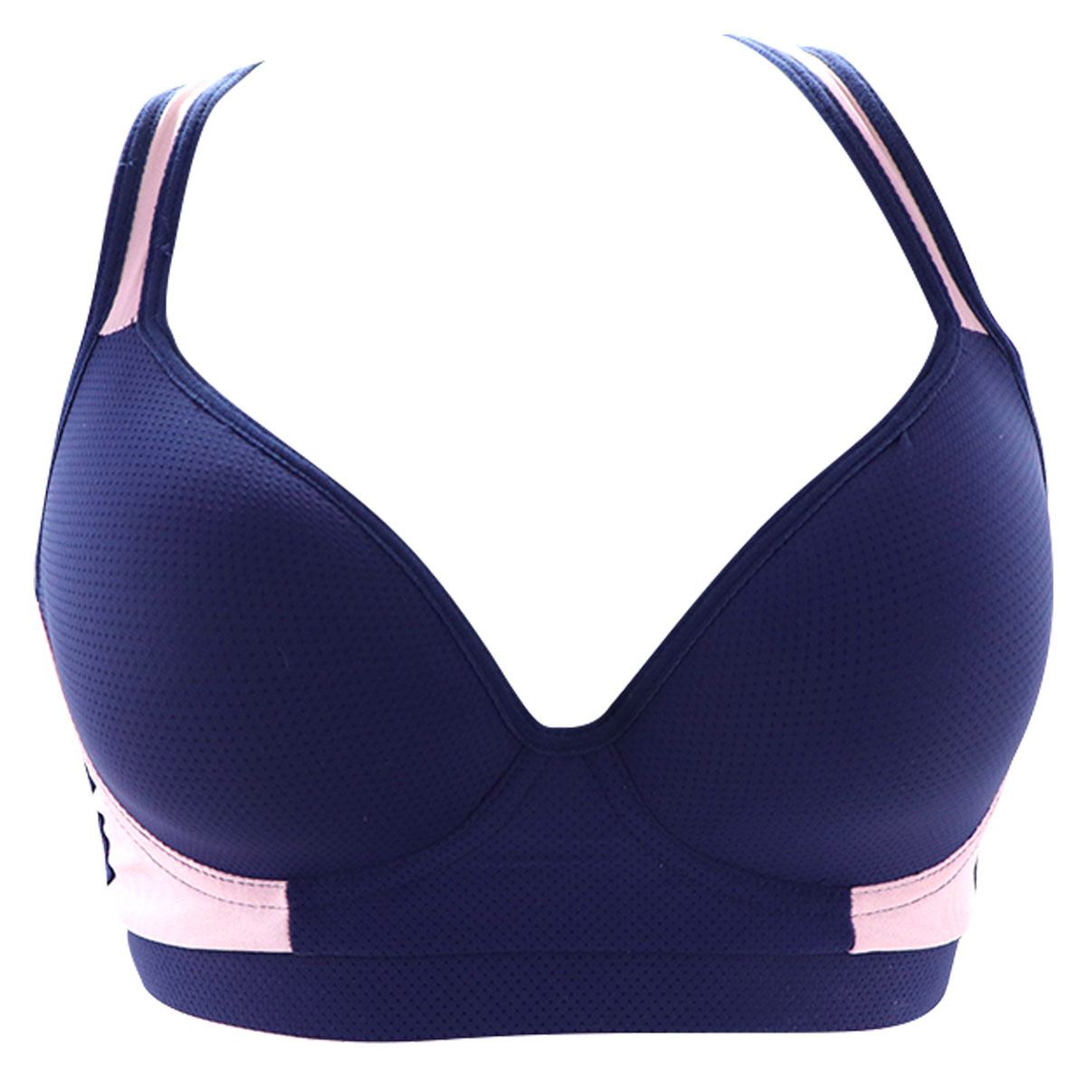 Bra Carnival deportivo con varilla modelo 24171 talla extragrande color azul marino dama