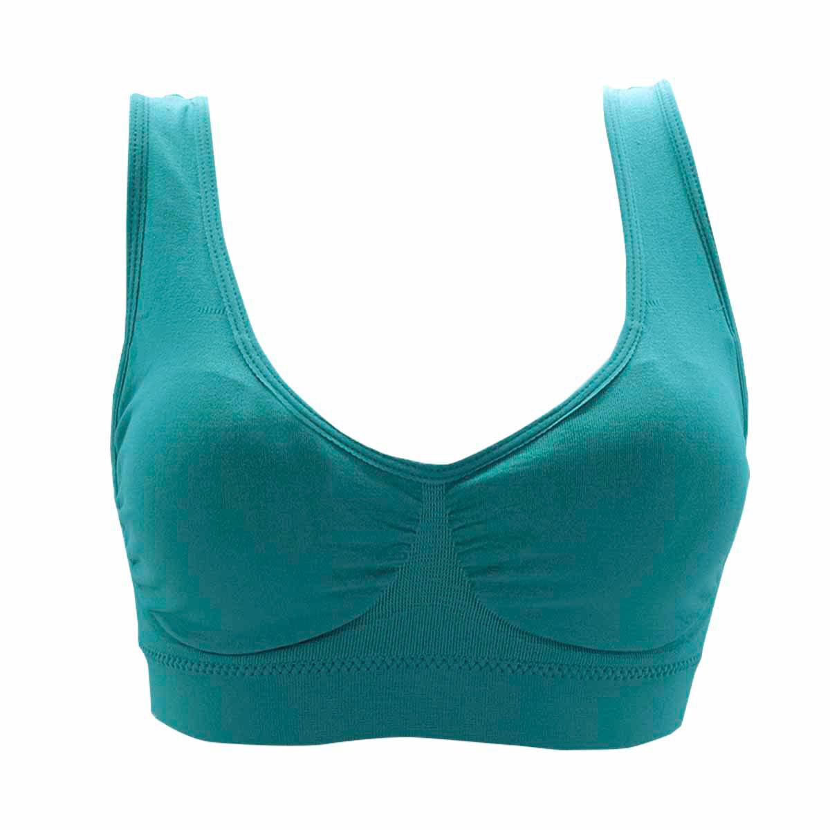 Top Carnival deportivo sin costuras modelo 5388 talla 36B color verde dama