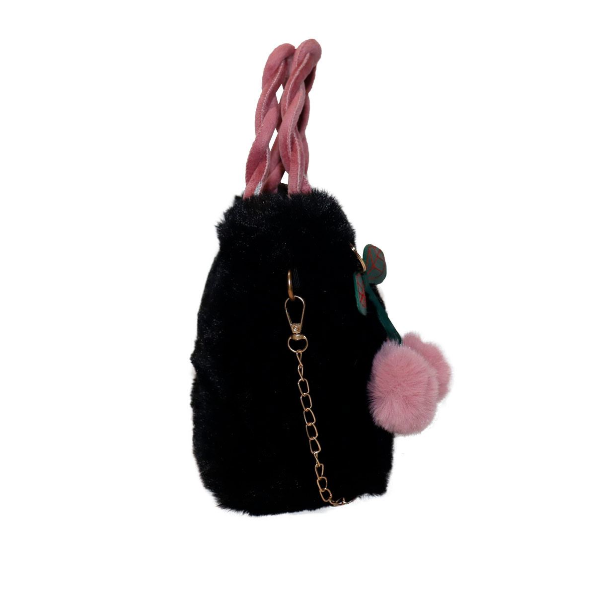 Bolsa Cherry Tipo Peluche con Pompones Phi By Philosophy Jr