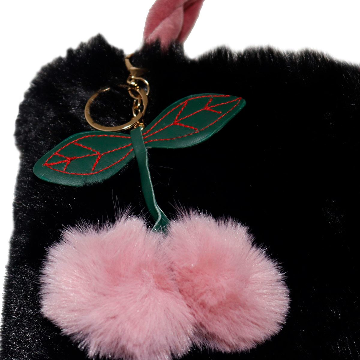 Bolsa Cherry Tipo Peluche con Pompones Phi By Philosophy Jr