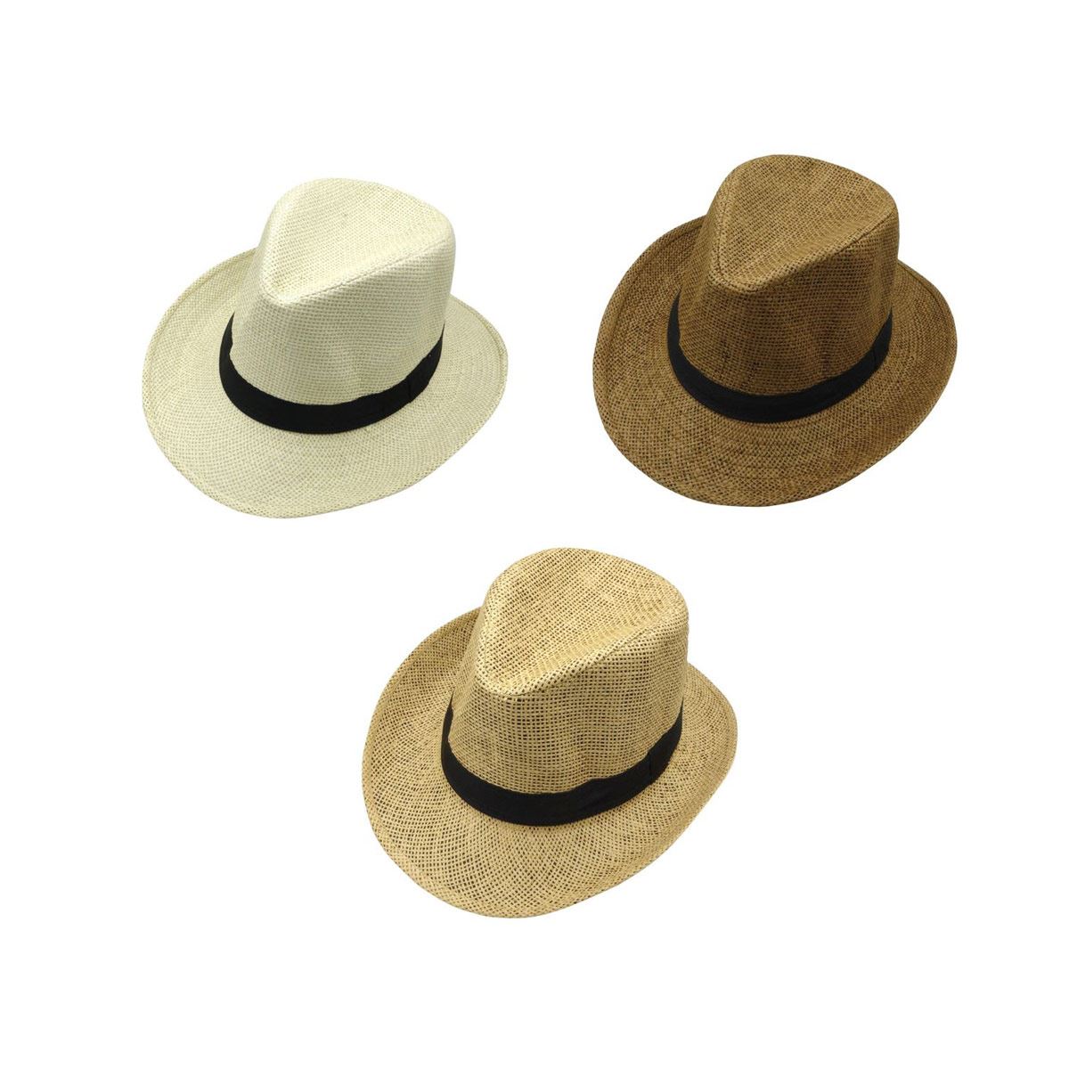 Sombrero vaquero de paja-tela