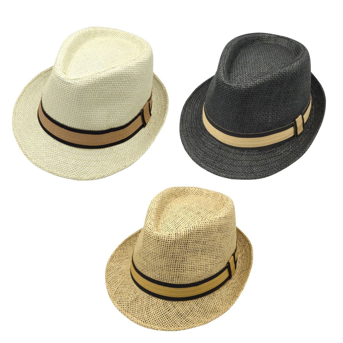 Sombrero fedora paja