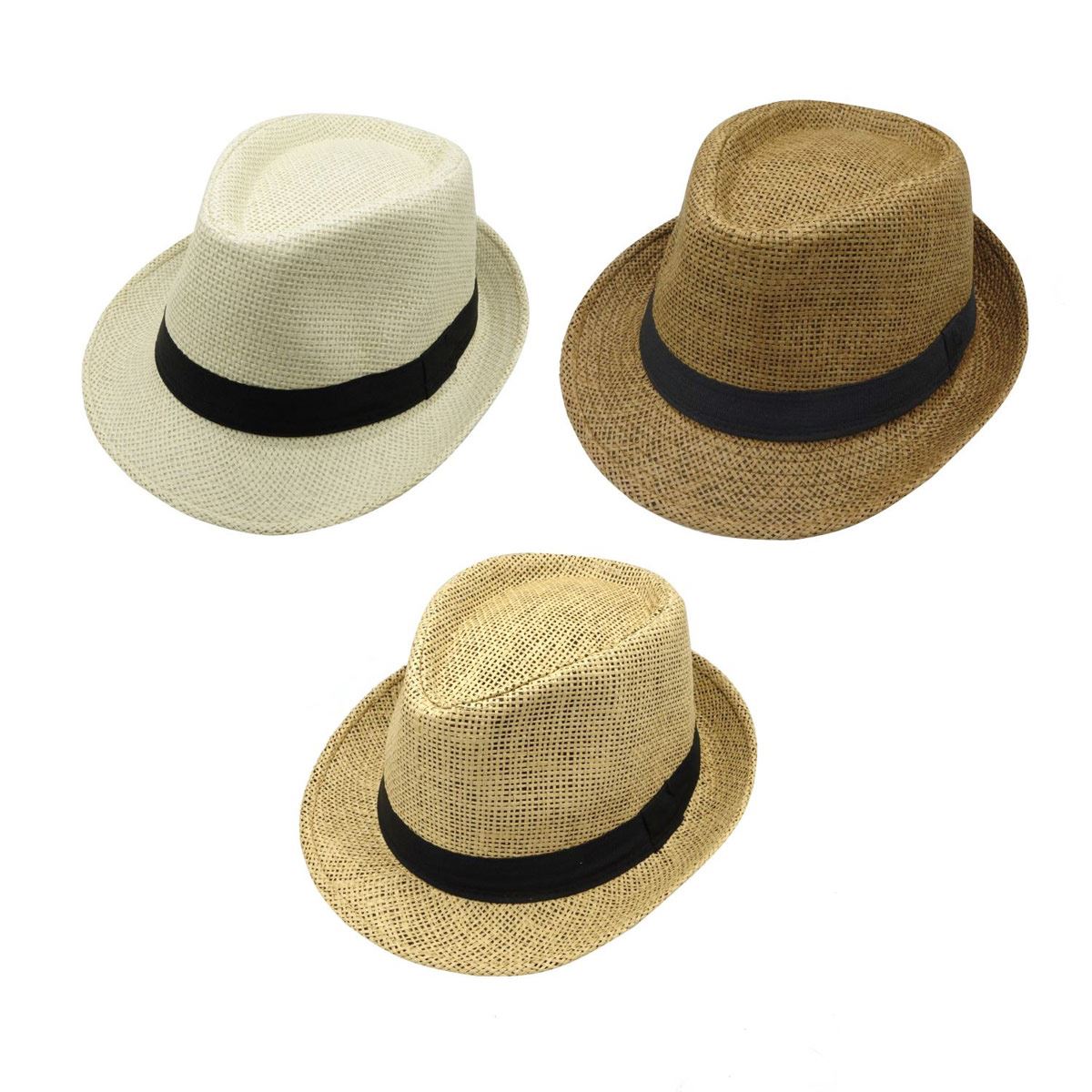 Sombrero fedora paja
