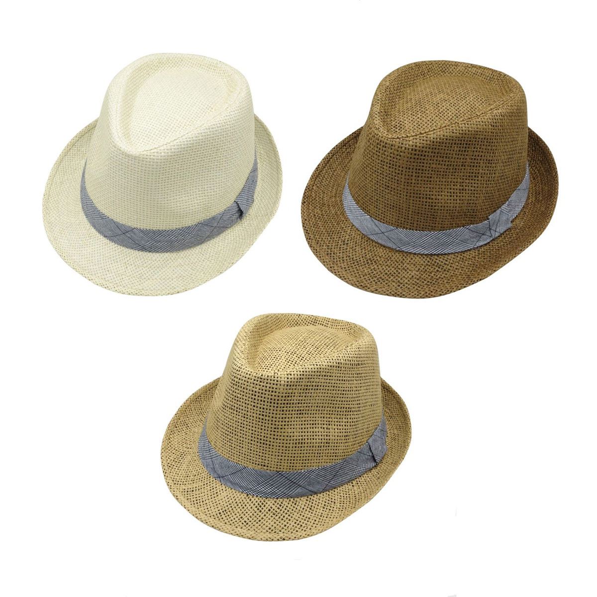 Sombrero fedora paja