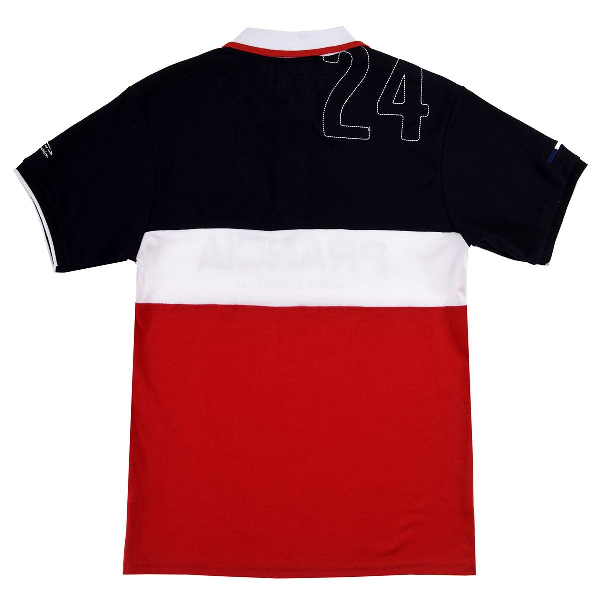 Playera Polo Pole Position Francia negro con Rojo EG