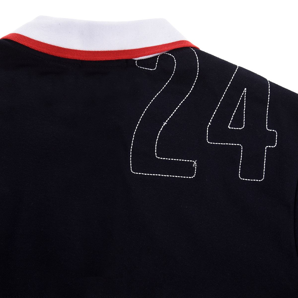 Playera Polo Pole Position Francia negro con Rojo EG