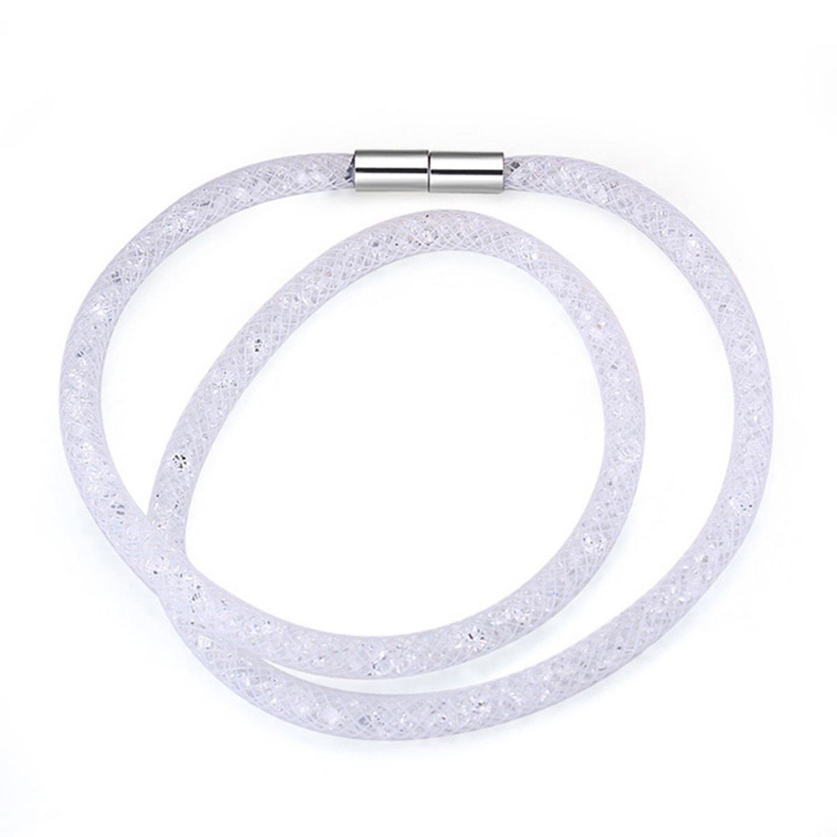 Brazalete de malla blanca Amor de Cristal