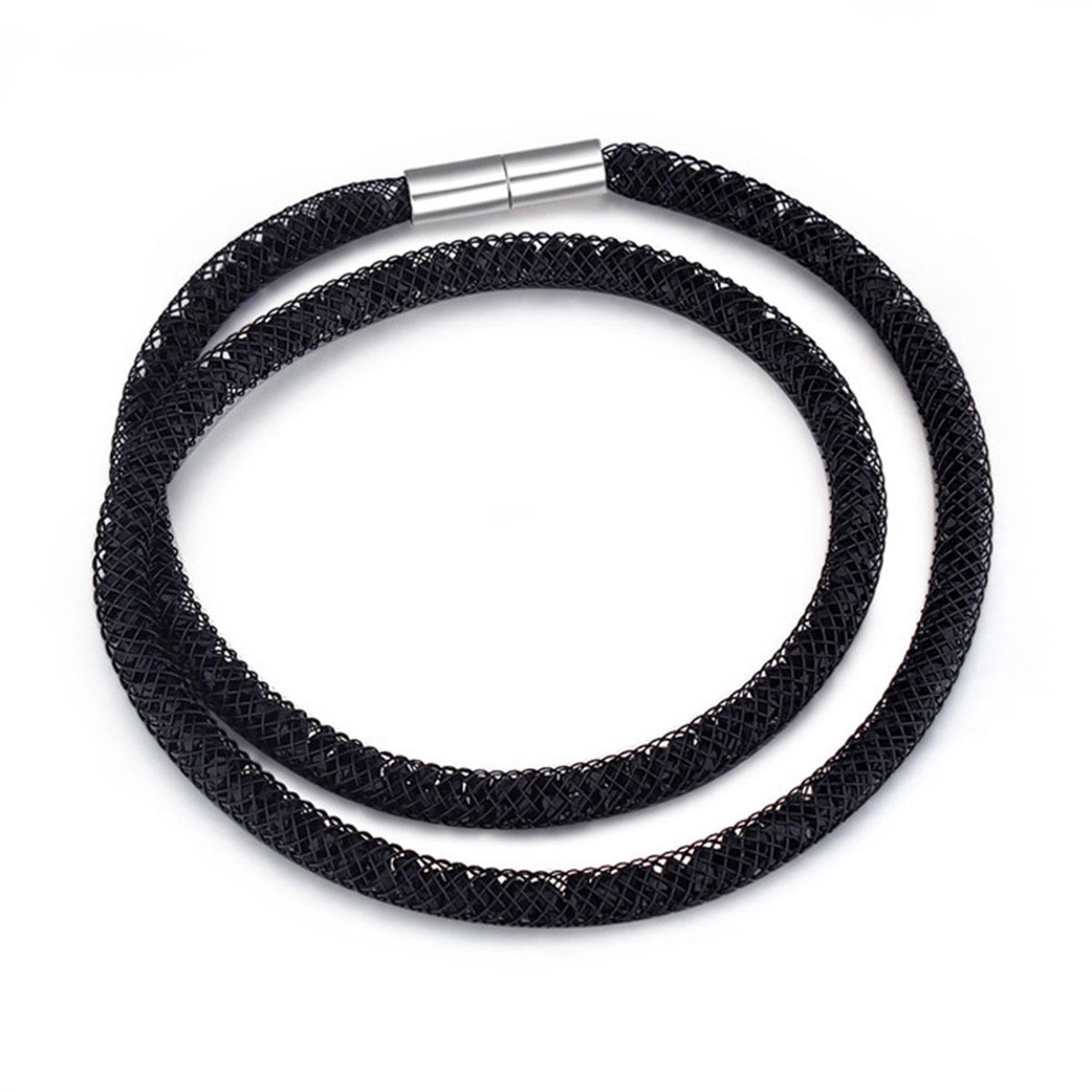 Brazalete de malla negra Amor de Cristal