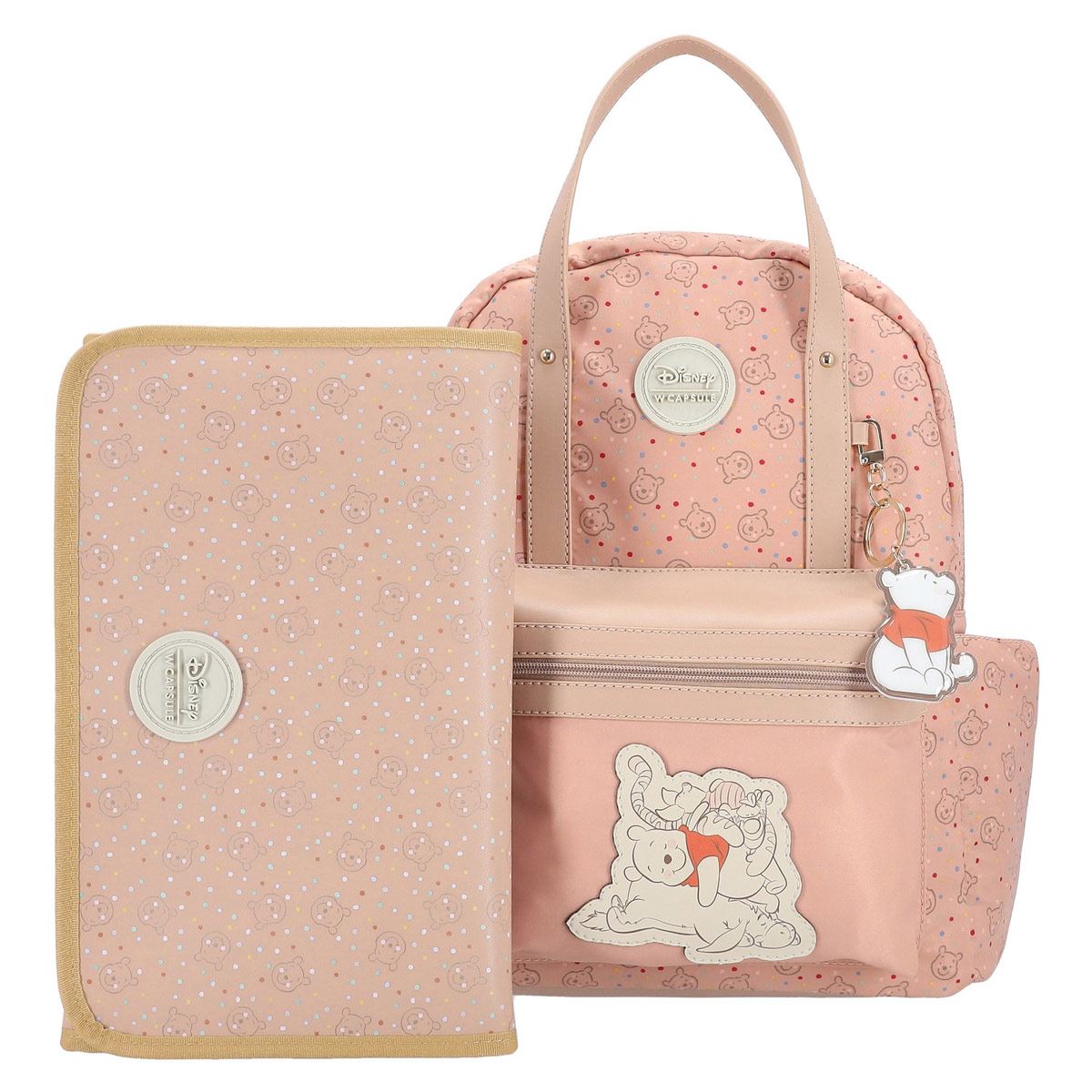 Pañalera backpack color Nude/Multicolor para mujer W CAPSULE