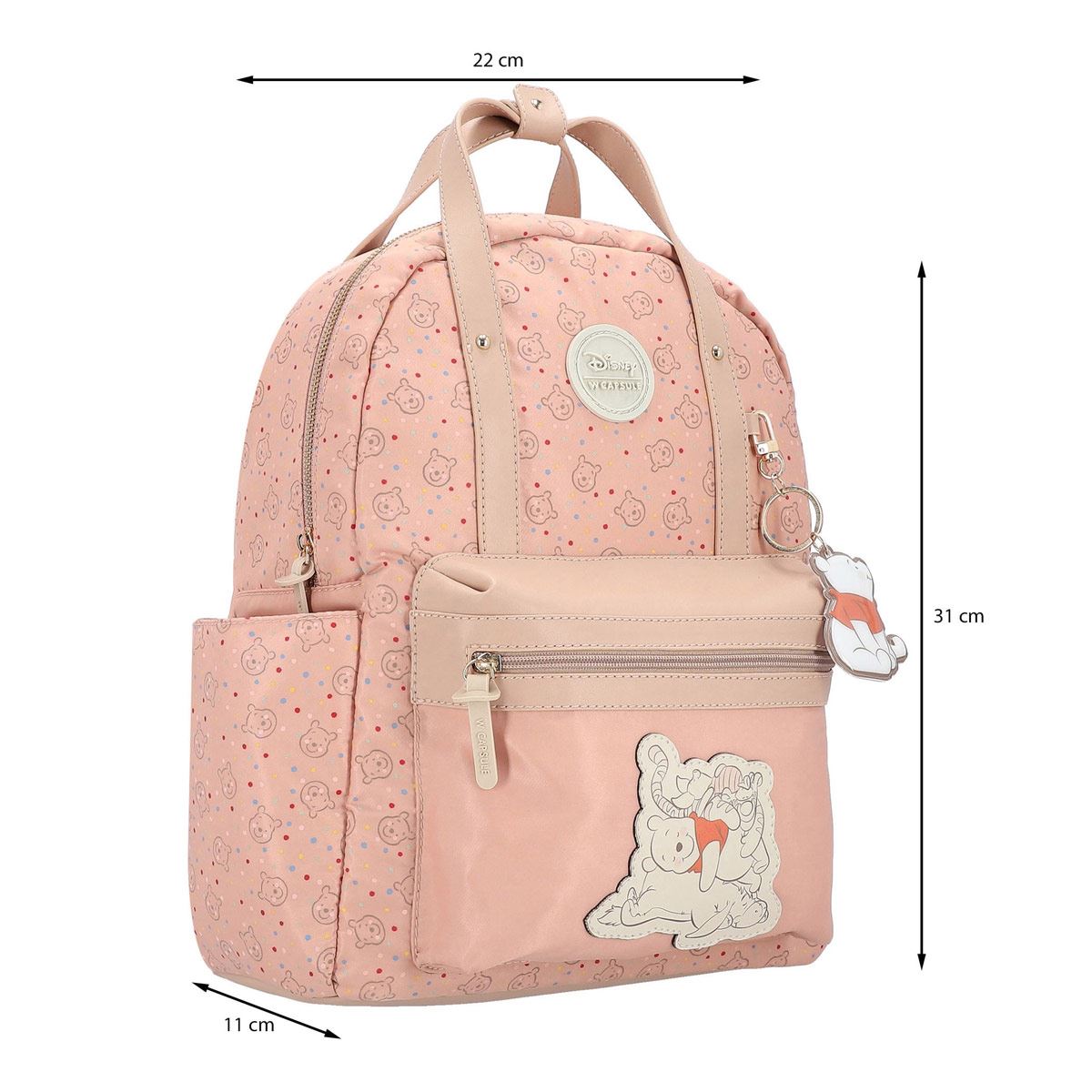 Pañalera backpack color Nude/Multicolor para mujer W CAPSULE