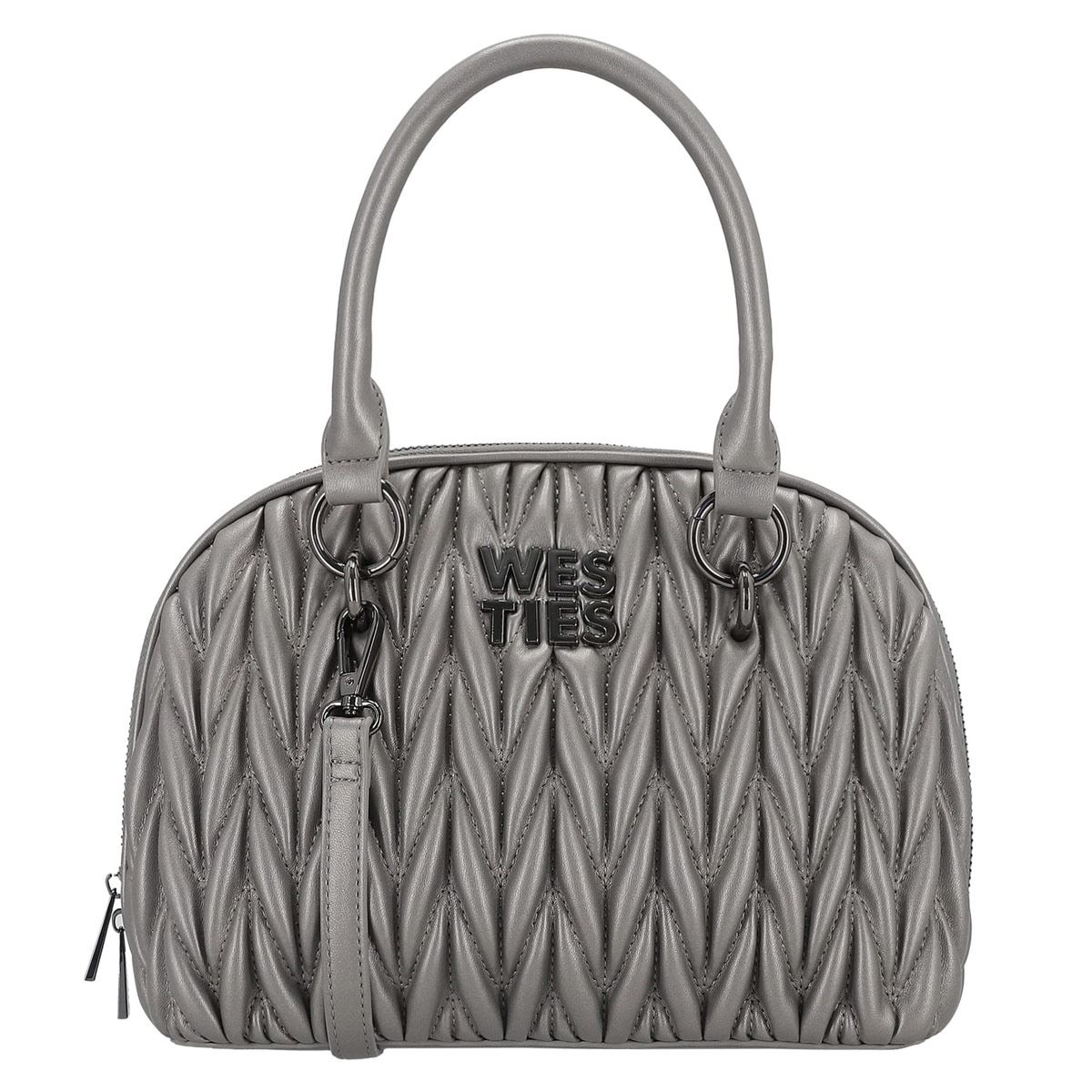 Bolsa Westies Satchel color café con negro