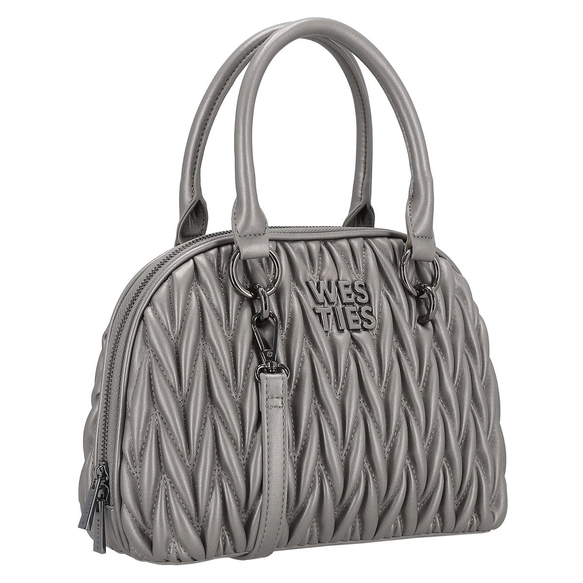 Bolsa Westies Satchel color café con negro