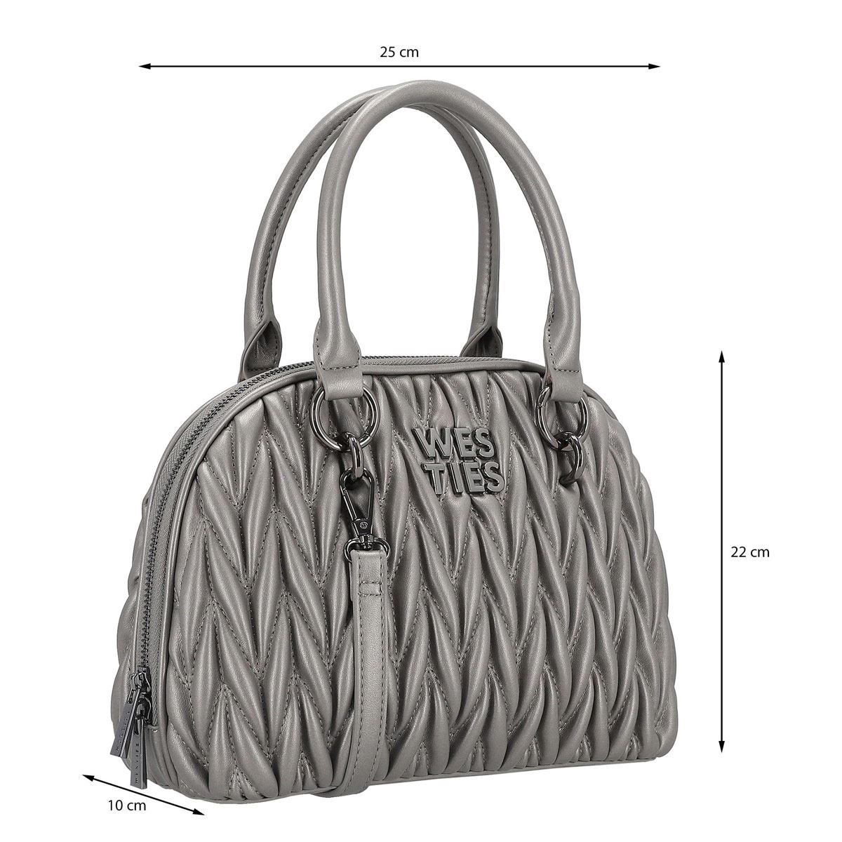 Bolsa Westies Satchel color café con negro