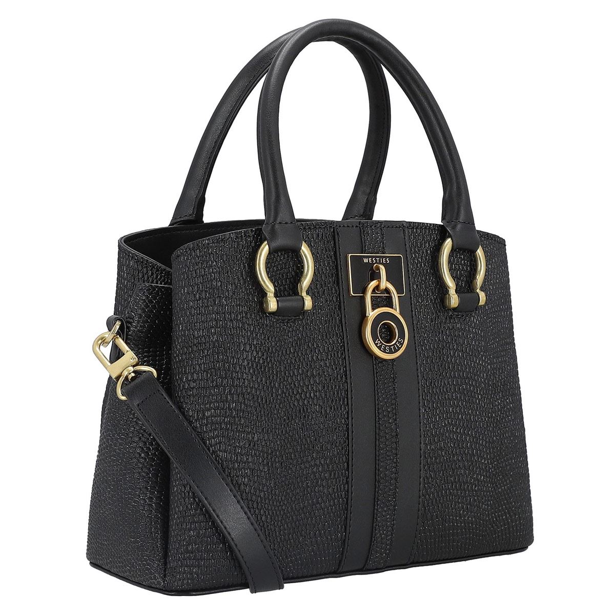Bolso Satchel Westies Negro para Mujer