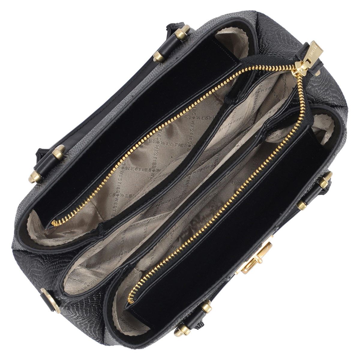 Bolso Satchel Westies Negro para Mujer